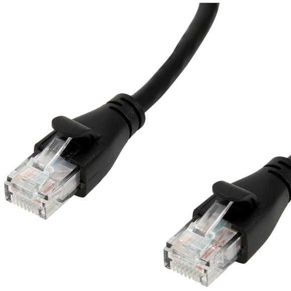 Amazon Basics RJ45 Cat 6 Ethernet Patch Cable, 1Gpbs Transfer Speed, Gold-Plated - Picture 1 of 5